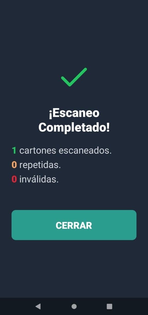 Resultado del escaneo