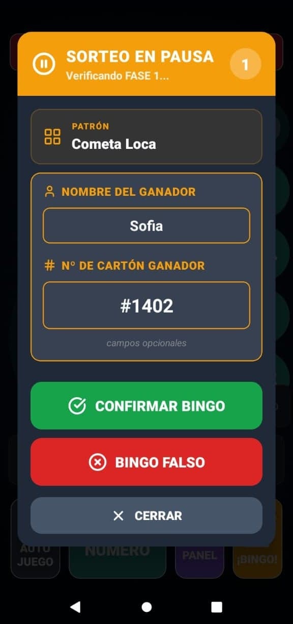 Verifica el BINGO