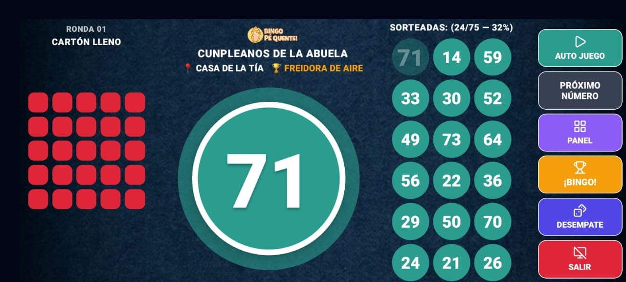 Modo TV para el sorteo