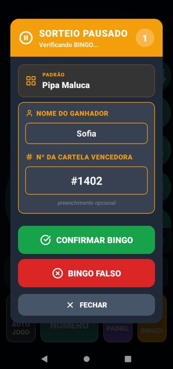 Verifique o BINGO