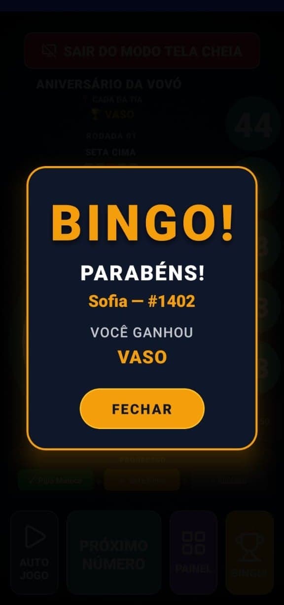 Comemore com o Vencedor